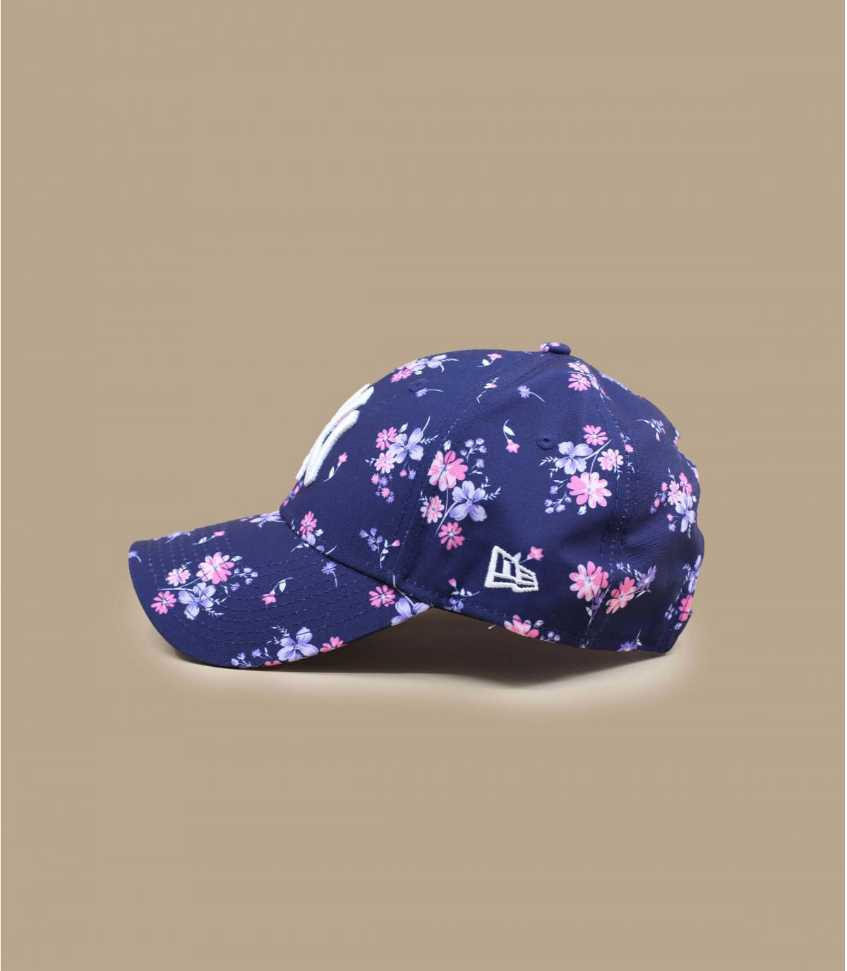 casquette NY femme fleurs